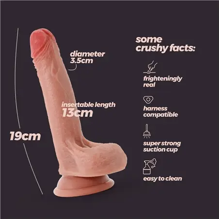 Dildo de Silicone Líquido Inviktus 7 Crushious Pele - PR2010380487