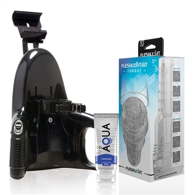 Fleshlight - Go Masturbador Torque Ice + Lançamento Universal + Lubrificante Aqua Quality 50 Ml - PR2010382195