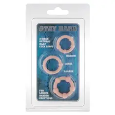 Seven Creations - Conjunto de Três Anéis de Pénis de Pele - PR2010346589 2
