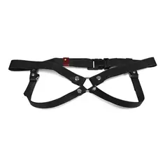 Arnês Artesanal Em Couro Preto 3 Cm/ L Lulú Lafem - PR2010385909