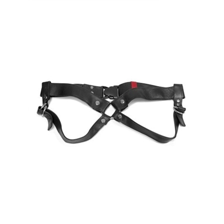 Arnês Lulú Lafem Artesanal 4 Cm Leather Preto 'L' - PR2010385954