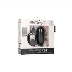 Ovo Vibratório com 10 Velocidades e Comando L Preto Shots Toys - PR2010301432 2
