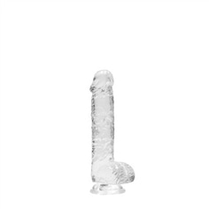 Dildo Realista com Testículos Crystal Clear 6 /15 Cm Transparente Realrock - PR2010366732