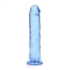 Dildo Straight Realistic Crystal Clear 7 /18 Cm Azul Realrock - PR2010387050