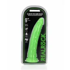 Dildo Slim Realistic Dildo Glow In The Dark 9'' / 22,5 Cm Realrock - PR2010387092 2