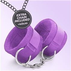 Algemas de Velcro Tough Love com Corrente de 40Cm Extra Crushious Roxo - PR2010377434