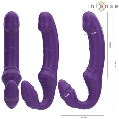 Intense - Jill Vibrador Duplo 20 Cm Controle Remoto Roxo - PR2010385429