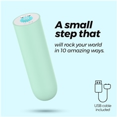 Quackers Bala Vibratória Recarregável Por Usb Verde Menta Crushious - PR2010375803