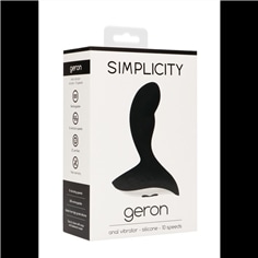 Vibrador Anal Recarregável Geron Simplicity Preto - Preto - PR2010345567 2