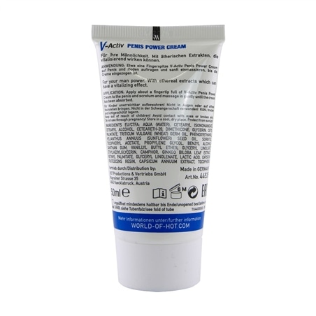 Creme Estimulante Penis Power Cream V-Activ 50ml - PR2010300695