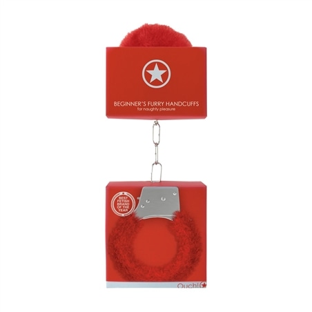 Algemas Com Peluche Beginner's Furry Handcuffs Vermelhas - PR2010320024