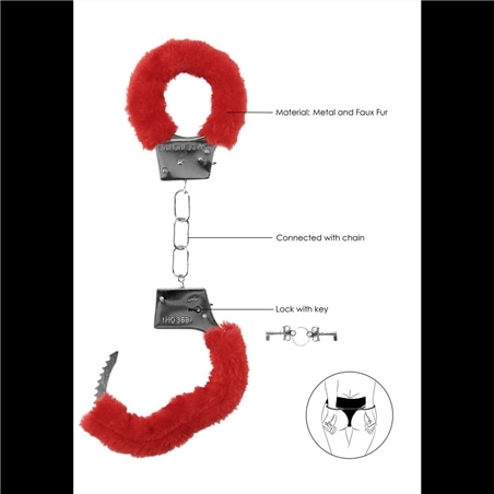 Algemas Com Peluche Beginner's Furry Handcuffs Vermelhas #3 - PR2010320024