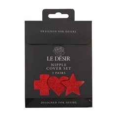 Conjunto de 3 Tapa Mamilos Cross Star Heart Vermelho Le Désir - PR2010387794 2