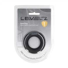Anel para o Pénis Em Silicone Líquido M Preto Levelz - PR2010387630 2