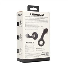 Estimulador de Próstata Em Silicone Vibratório com Bolbo e Alça Preto Levelz - PR2010387663