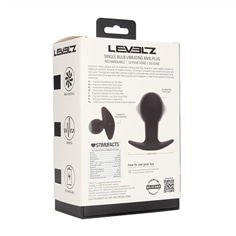 Plug Anal Em Silicone com Vibração Single Bulb Preto Levelz - PR2010387671
