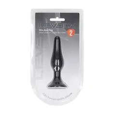 Plug Anal de Silicona Slim S Preto Levelz - PR2010387735 2