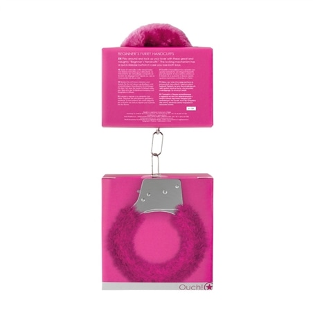 Algemas com Peluche Beginner's Furry Handcuffs Rosa - Rosa #1 - PR2010320023