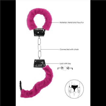 Algemas com Peluche Beginner's Furry Handcuffs Rosa - Rosa #4 - PR2010320023