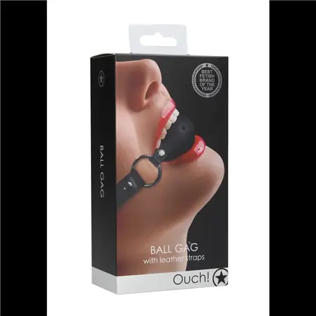Mordaça Ouch! Ball Gag Preta - Preto #1 - PR2010317990