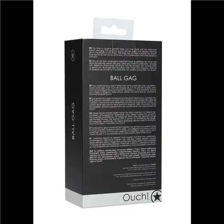 Mordaça Ouch! Ball Gag Preta - Preto #2 - PR2010317990
