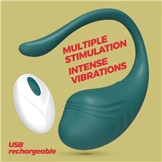 Ovo Vibratório Recarregável com Comando Tamago Crushious Esmeralda - PR2010380549