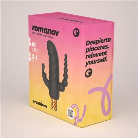 Romanov Vibrador Clássico com Manga de Silicone Amovível Crushious #10 - PR2010387884