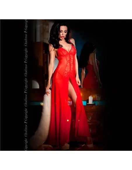 Camisa de Noite e Tanga Cr-3470 Vermelha - 36 S - PR2010340299