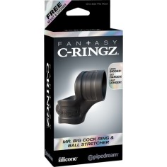 Anel para o Pénis e Testículos Fantasy C-Ringz Mr. Big Cock Ring And Ball Stretcher - Preto - PR2010335661 2