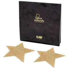 Tapa Mamilos Flash Glitter Star Bijoux Indiscrets Dourados - PR2010324329