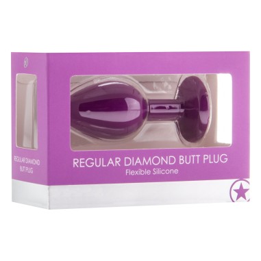 Plug Anal Diamond Butt Plug Regular Roxo - Roxo #1 - PR2010343361
