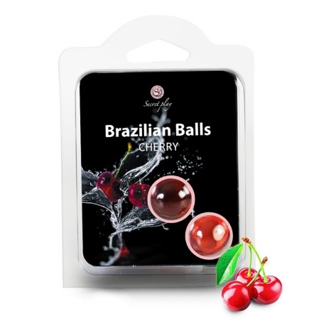 Bolas Lubrificantes Beijáveis Brazilian Balls Sabor a Cereja 2 X 4Gr #1 - PR2010314261
