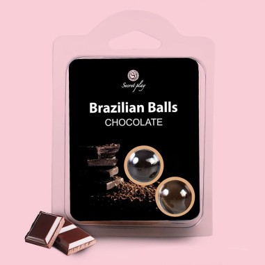 Bolas Lubrificantes Beijáveis Brazilian Balls Sabor a Chocolate 2 X 4Gr - PR2010314266