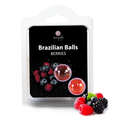 Bolas Lubrificantes Beijáveis Brazilian Balls Sabor a Frutos do Bosque 2 X 4Gr #1 - PR2010317222