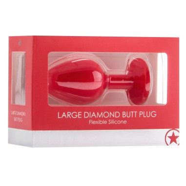 Plug Anal Diamond Butt Plug Grande Vermelho - Vermelho #1 - PR2010343362