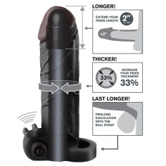 Manga para o Pénis Vibrating Real Feel 2'' Preta - PR2010324757 2