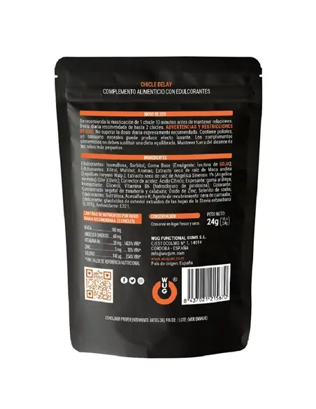 Pastilha Elástica Incrementador de Ereção de Wug Delay e Cum Delayer Gums Caixa com 10 Pastilhas - PR2010368536