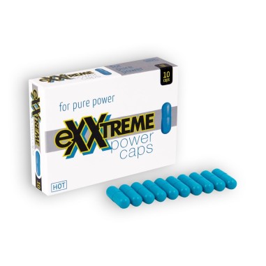 Cápsulas Estimulantes Exxtreme Power Caps para Homem 10 Cápsulas - Azul - PR2010312087