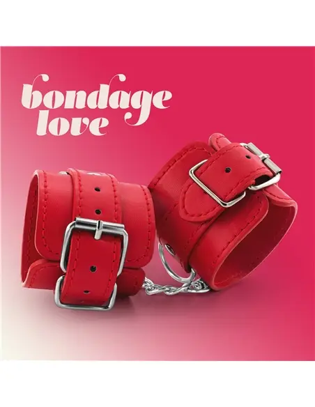 Algemas de Couro Bondage Love Crushious Vermelhas - PR2010371766