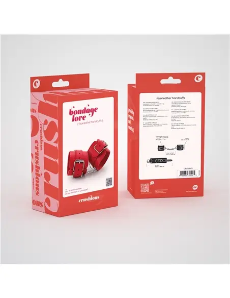 Algemas de Couro Bondage Love Crushious Vermelhas #4 - PR2010371766