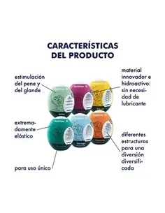 Pack de 6 Masturbador Masturbator Egg Satisfyer SIN TALLA - PR2010372662 2