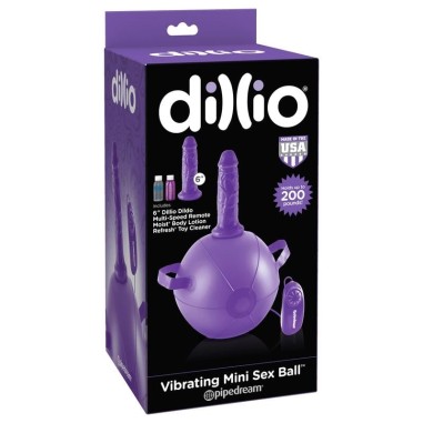 Bola Insuflável Com Dildo Vibrating Mini Sex Ball Dillio - Roxo - PR2010344229