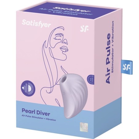 Estimulador e Vibrador Satisfyer Pearl Diver - Violeta #2 - PR2010373636