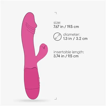 Vibrador Recarregável com Estimulador de Clitóris Blossoms Rosa Choque e Lubrificante À Base de Água Incluído Crushious #1 - PR