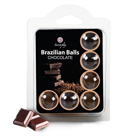 6 Bolas Lubrificantes Beijáveis Brazilian Balls Sabor a Chocolate #1 - PR2010355392