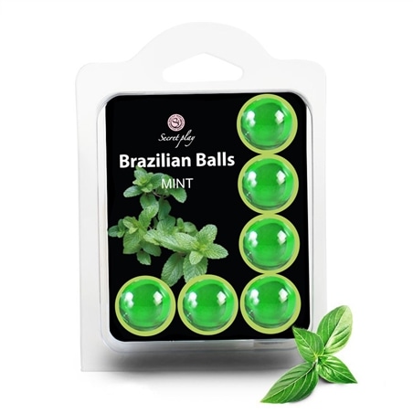 6 Bolas Lubrificantes Beijáveis Brazilian Balls Sabor a Menta #1 - PR2010359596