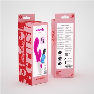 Vibrador com Estimulador de Clitóris Cherie e Lubrificante À Base de Água Incluído Crushious #7 - PR2010372527