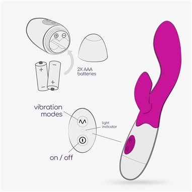 Vibrador com Estimulador de Clitóris Cherie e Lubrificante À Base de Água Incluído Crushious #9 - PR2010372527