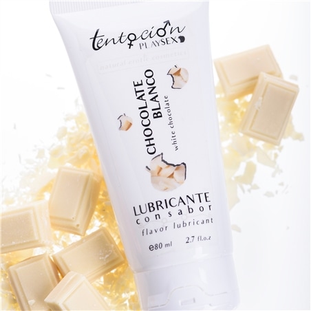 Lubrificante com Sabor a Chocolate Branco 80Ml Tentación Play Sex - PR2010380990